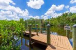 Your private boat dock. Watch for manatees
